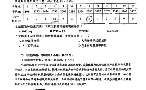四川省达州市普通高中2025届第二次诊断性测试地理_2025年4月_250417四川省达州市普通高中2025届第二次诊断性测试（达州二诊）（全科）