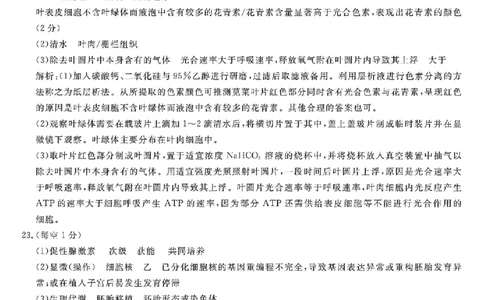 浙江强基联盟2025年8月高三联考生物答案_2025年8月_250828浙江强基联盟2025年8月高三联考（全科）