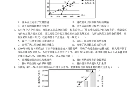 2023年高考考前押题密卷（山东卷）-历史（考试版）A4_2023高考押题卷_学易金卷-2023学科网押题卷（各科各版本）_2023学科网押题卷-学易金卷-历史