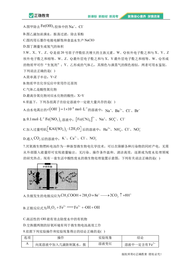 2023届新高考化学金榜猜题卷福建专版_2023高考押题卷_正确教育金榜猜题卷_（新高考）正确教育丨金榜猜题卷_新高考化学