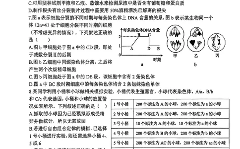 山西省山西大学附属中学校2025-2026学年高三上学期8月模块诊断（总第二次）生物试题_2025年8月_250825山西省山西大学附属中学校2025-2026学年高三上学期8月模块诊断（总第二次）
