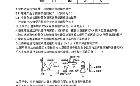 山西省山西大学附属中学校2025-2026学年高三上学期8月模块诊断（总第二次）生物试题_2025年8月_250825山西省山西大学附属中学校2025-2026学年高三上学期8月模块诊断（总第二次）