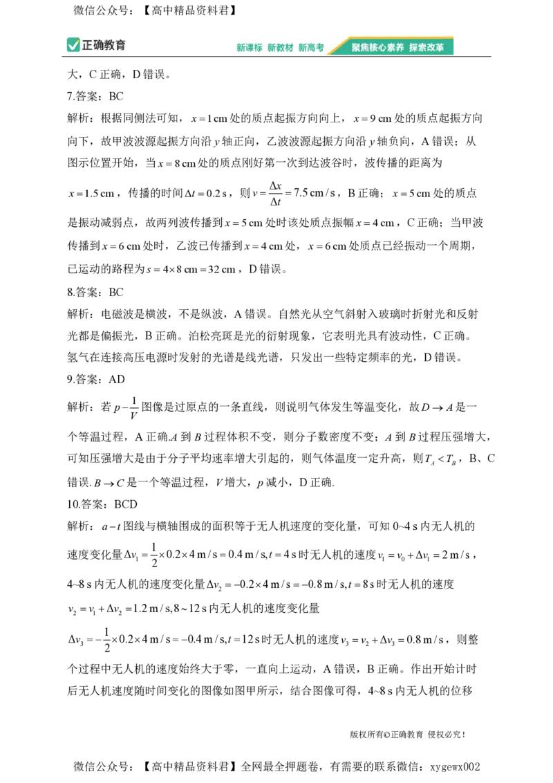 2024届明日之星高考物理精英模拟卷广西版_2024高考押题卷_72024正确教育全系列_2024明日之星全系列_（新高考）2024《明日之星&middot;高考精英模拟卷》（九科全）各一套