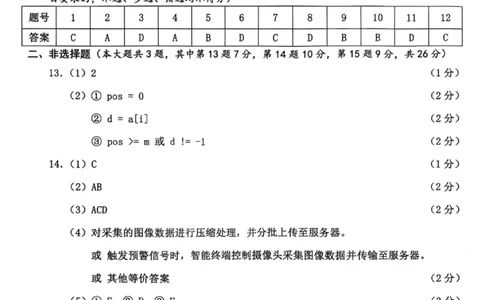 技术答案-台州市2026届高三第一次教学质量评估_2025年11月_251117浙江台州一模-台州市2026届高三第一次教学质量评估（全科）_浙江省台州市2026届高三第一次教学质量评估技术