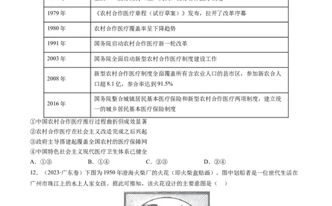 专题08共和国年轮(1949至今)（原卷卷）_近10年高考真题汇编（必刷）_十年（2014-2024）高考历史真题分项汇编（全国通用）_2023年高考真题和模拟题历史分项汇编（全国通用）