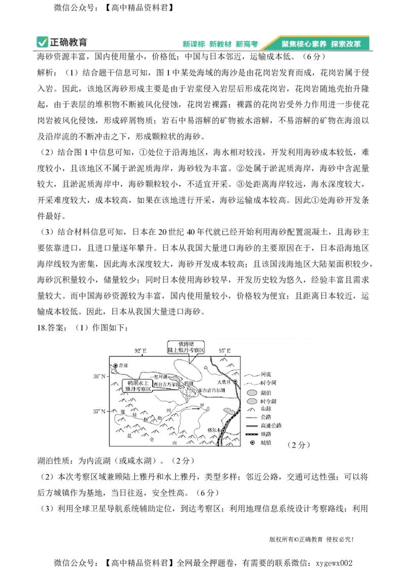 2024届明日之星高考地理精英模拟卷江西版_2024高考押题卷_72024正确教育全系列_2024明日之星全系列_（新高考）2024《明日之星&middot;高考精英模拟卷》（九科全）各一套