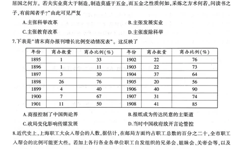 河南省信阳市2024-2025学年高三第二次教学质量检测历史试题+答案_2025年1月_250122河南省信阳市2024-2025学年高三第二次教学质量检测（全科）