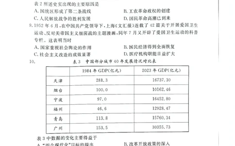 河北省承德、张家口市2025届高三下学期统一模拟考试（一）历史试题（含答案）_2025年3月_250312河北省承德、张家口市2025届高三下学期统一模拟考试（一）