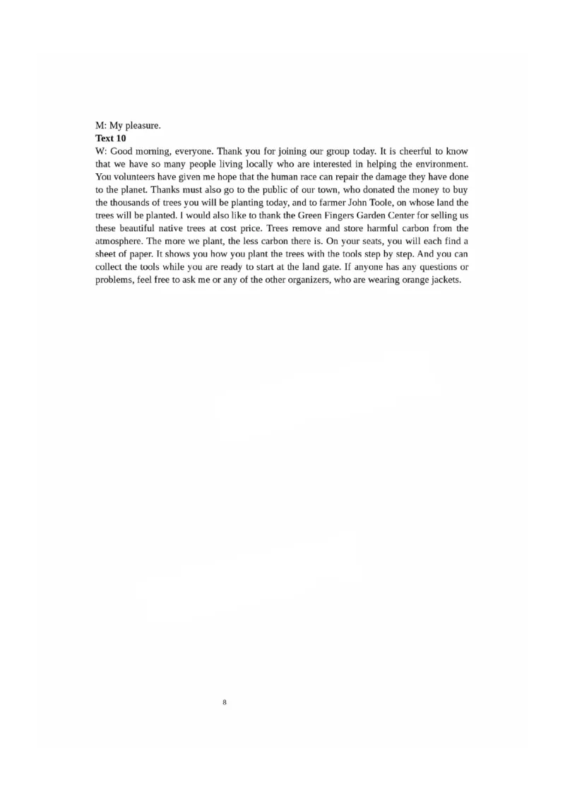 福建省漳州市2025届高三毕业班第四次教学质量检测英语答案_2025年5月_250513福建省漳州市2025届高三毕业班第四次教学质量检测（漳州四检）（全科）