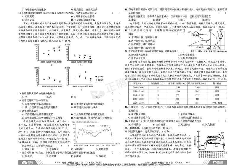 全国卷《正确小卷》2024总复习地理质检卷_2024高考押题卷_72024正确教育全系列_2024年正确小卷全系列_（全国版）2024《正确小卷&middot;复习质检卷》（九科全）各两套
