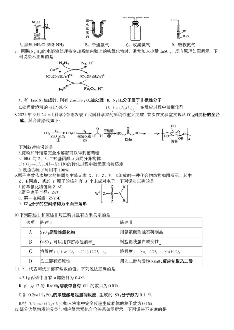 广东省六校联盟2026届高三上学期第一次联考化学试题_2025年8月_250809广东六校联盟2026届高三第一次联考