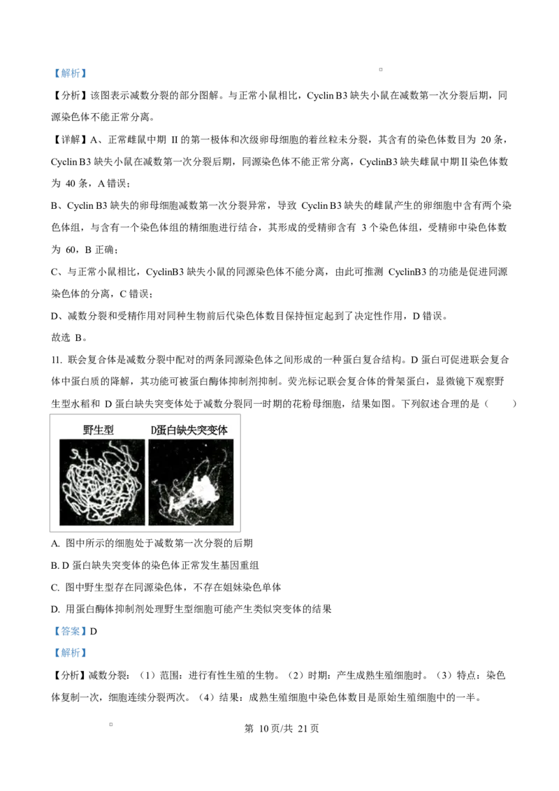 天津市南开大学附中2025年高三上学期第一次阶段检测+生物答案_2025年10月_251002天津市南开大学附中2025年高三上学期第一次阶段检测（全科）