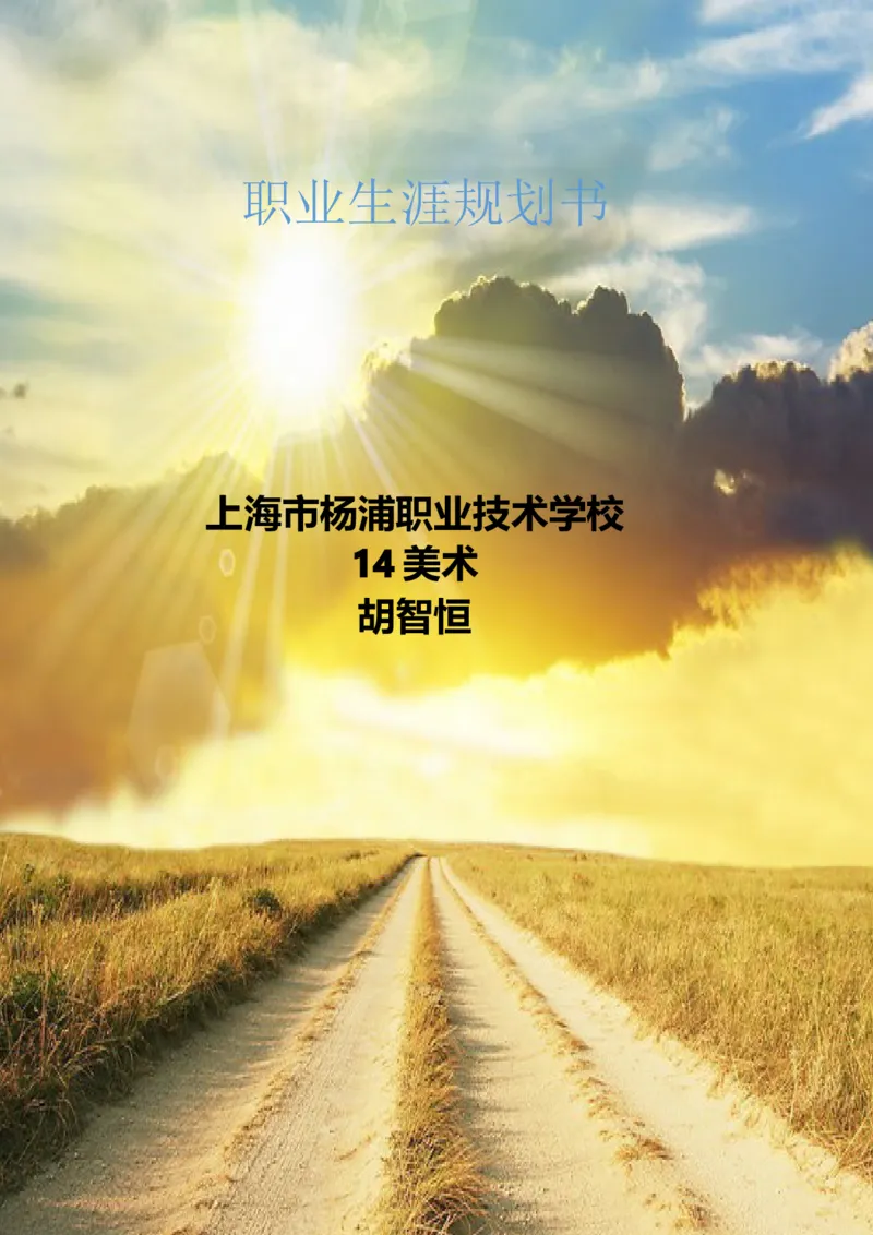 14美术-胡智恒-职业生涯规划_E6-职业规划_32美术专业