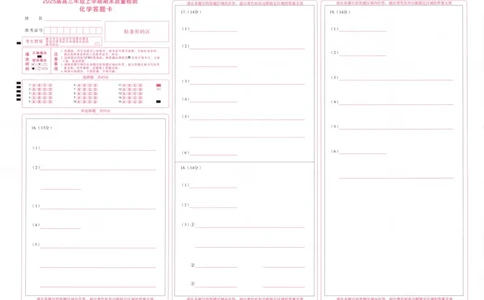武昌区2025届高三年级上学期期末质量检测化学答题卡_2025年1月_250118湖北省武汉市武昌区2025届高三年级上学期期末质量检测（全科）_武昌区2025届高三年级上学期期末质量检测化学