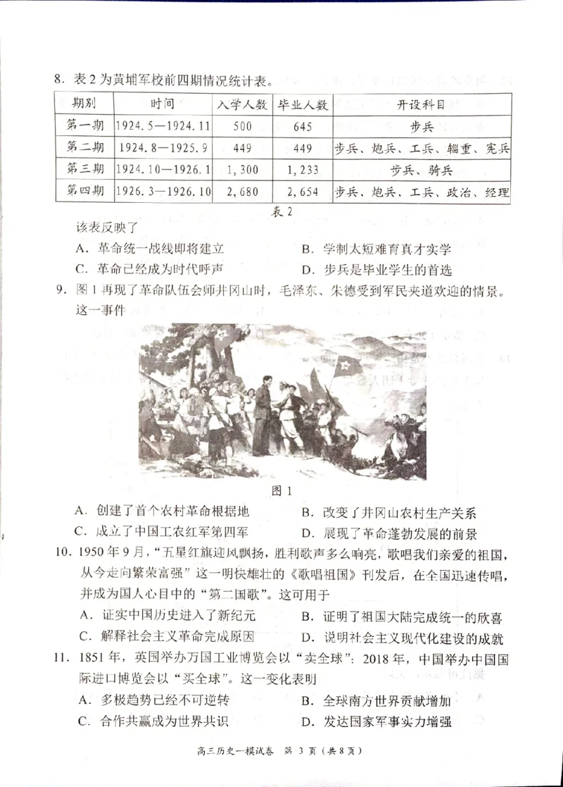 湖南省岳阳市2025届高三上学期教学质量监测（一）历史_2025年1月_250122湖南省岳阳市2025届高三上学期教学质量监测（一）（全科）