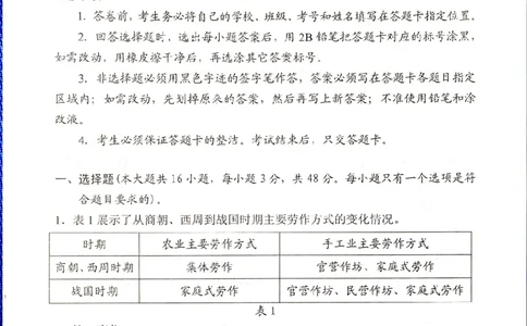 湖南省岳阳市2025届高三上学期教学质量监测（一）历史_2025年1月_250122湖南省岳阳市2025届高三上学期教学质量监测（一）（全科）