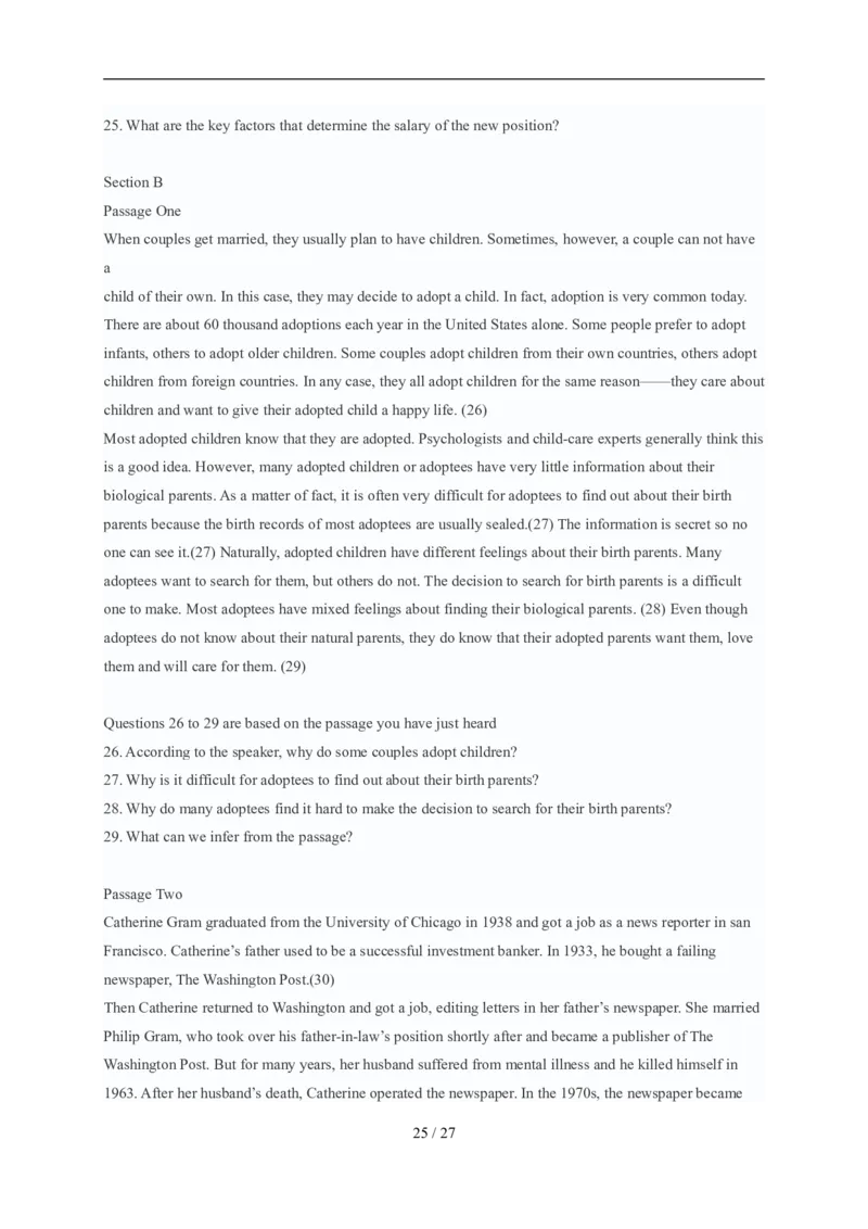 2007年12月英语四级真题及答案（推荐打印）❤_英语四六级整合_英语四六级真题版本二此版为主此文件夹会持续更新_四级真题_1.四级真题+答案解析+听力音频(1989-2025)_2007年12月CET4