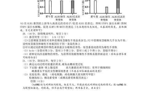 生物二模参考答案入详细解析_2025年5月_05192025届湖北省黄冈中学高三5月第二次模拟预测_2025届湖北省黄冈中学高三5月第二次模拟预测生物试题