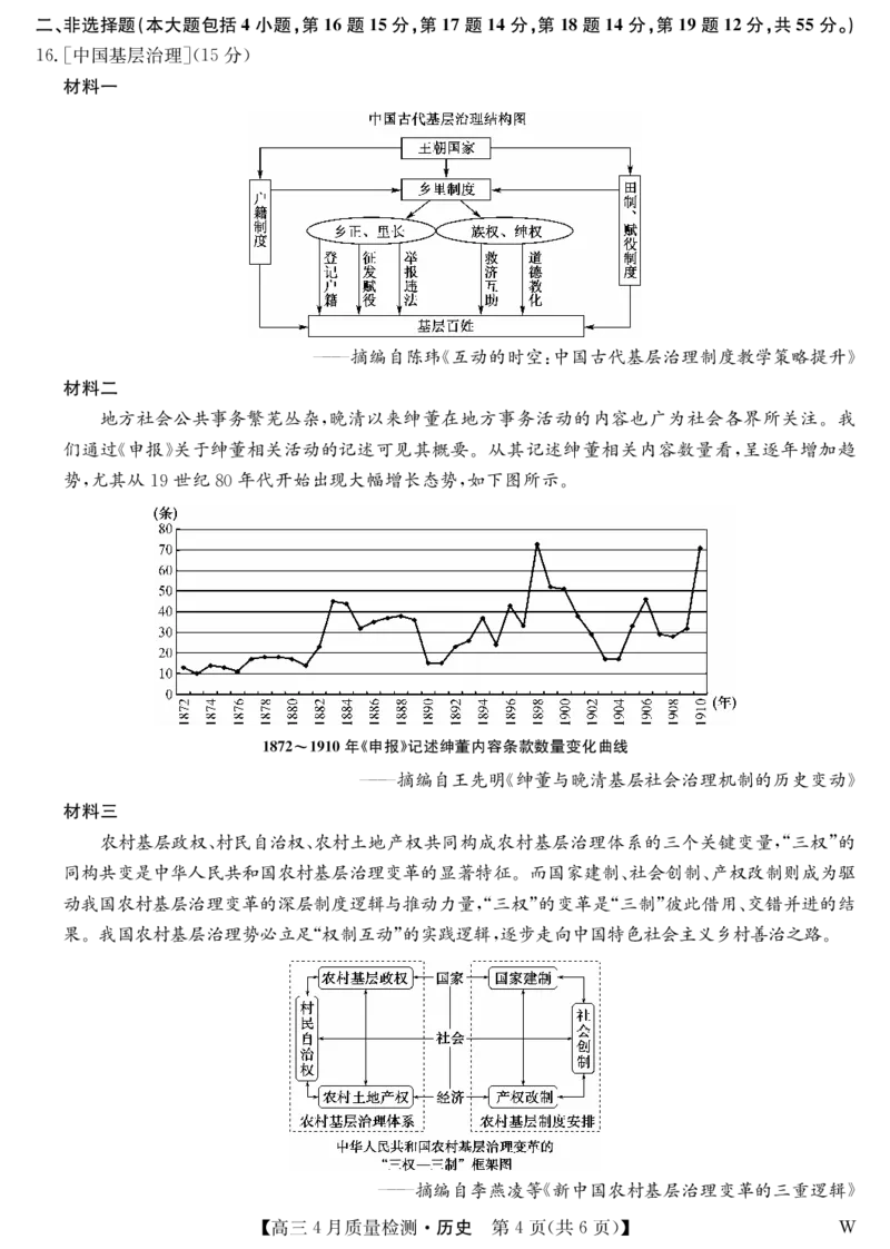 历史-4月质量检测（W）_2025年5月_250511湖北省九师联盟2025届高三4月质量检测（W）（全科）