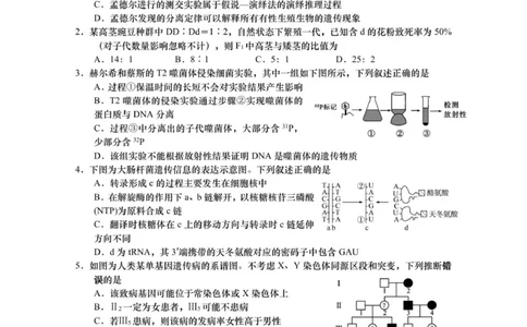 江苏省如皋市2025-2026学年高三上学期第一次教学质量调研生物学试题_2025年10月_12026年试卷教辅资源等多个文件