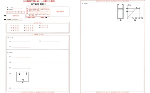 湖北十一校第二次联考物理答题卡_2025年3月_250326湖北省十一校2025届高三第二次联考（全科）_物理