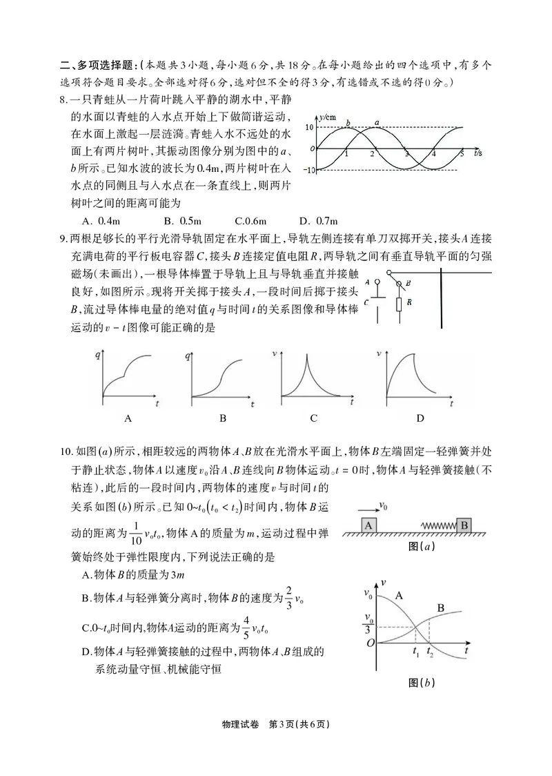 德阳市高中2022级质量监测考试（二）物理_2025年2月_250224四川省德阳市高中2022级质量监测考试（二）（全科）_德阳市高中2022级质量监测考试（二）物理