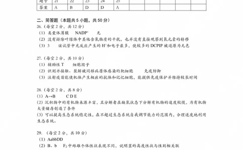 新疆乌鲁木齐地区2025年高三年级第一次质量监测生物答案_2025年1月_250123新疆乌鲁木齐地区2025年高三年级第一次质量监测
