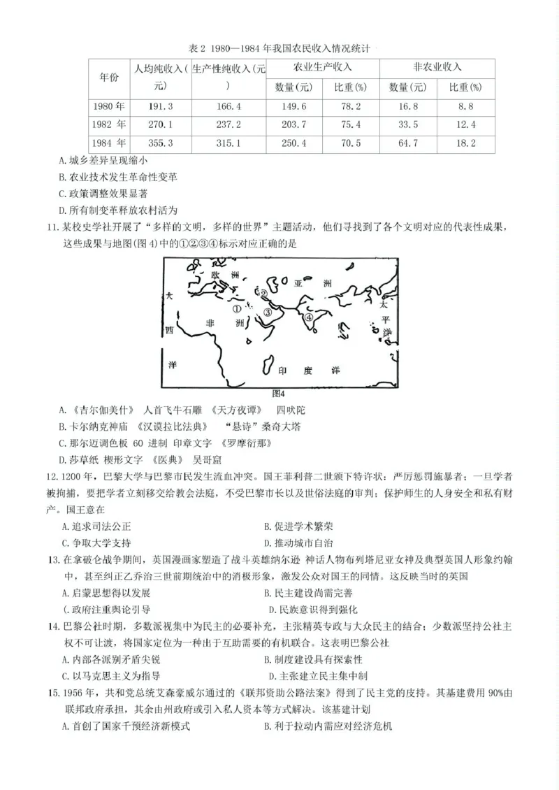 湖南省长沙市湖南师范大学附属中学2024-2025学年高三下学期月考（七）历史试题（含答案）_2025年3月_250329湖南省长沙市湖南师范大学附属中学2024-2025学年高三下学期月考（七）