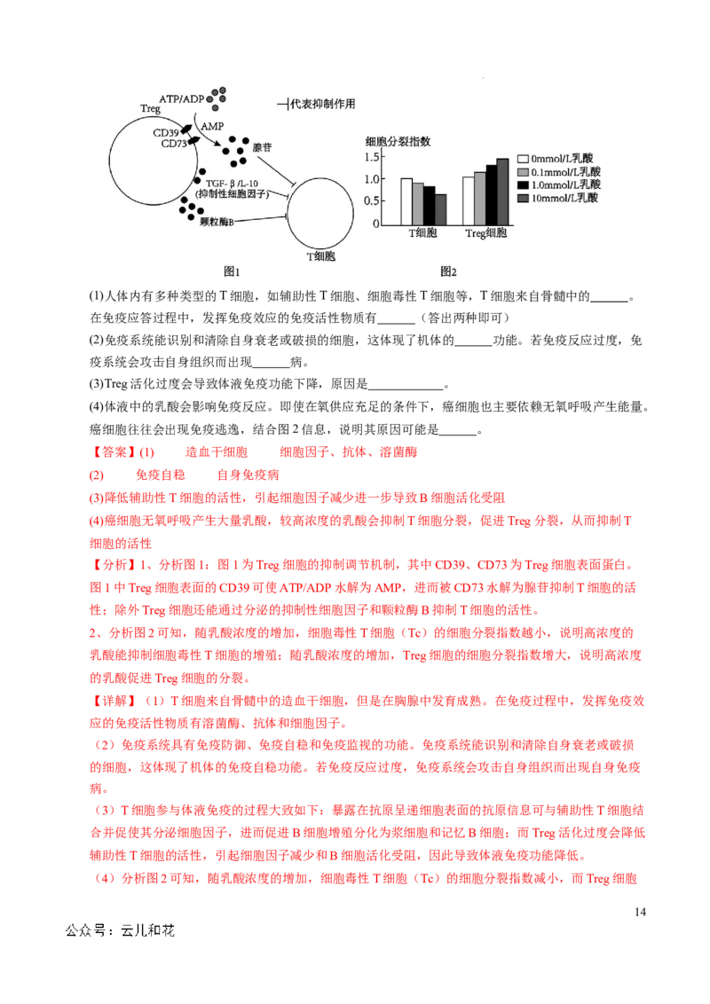 高二生物期中模拟卷（全解全析）（天津专用）(1)_1多考区联考_1021高二期中模拟卷（天津专用）黄金卷：2024-2025学年高二上学期期中模拟考试