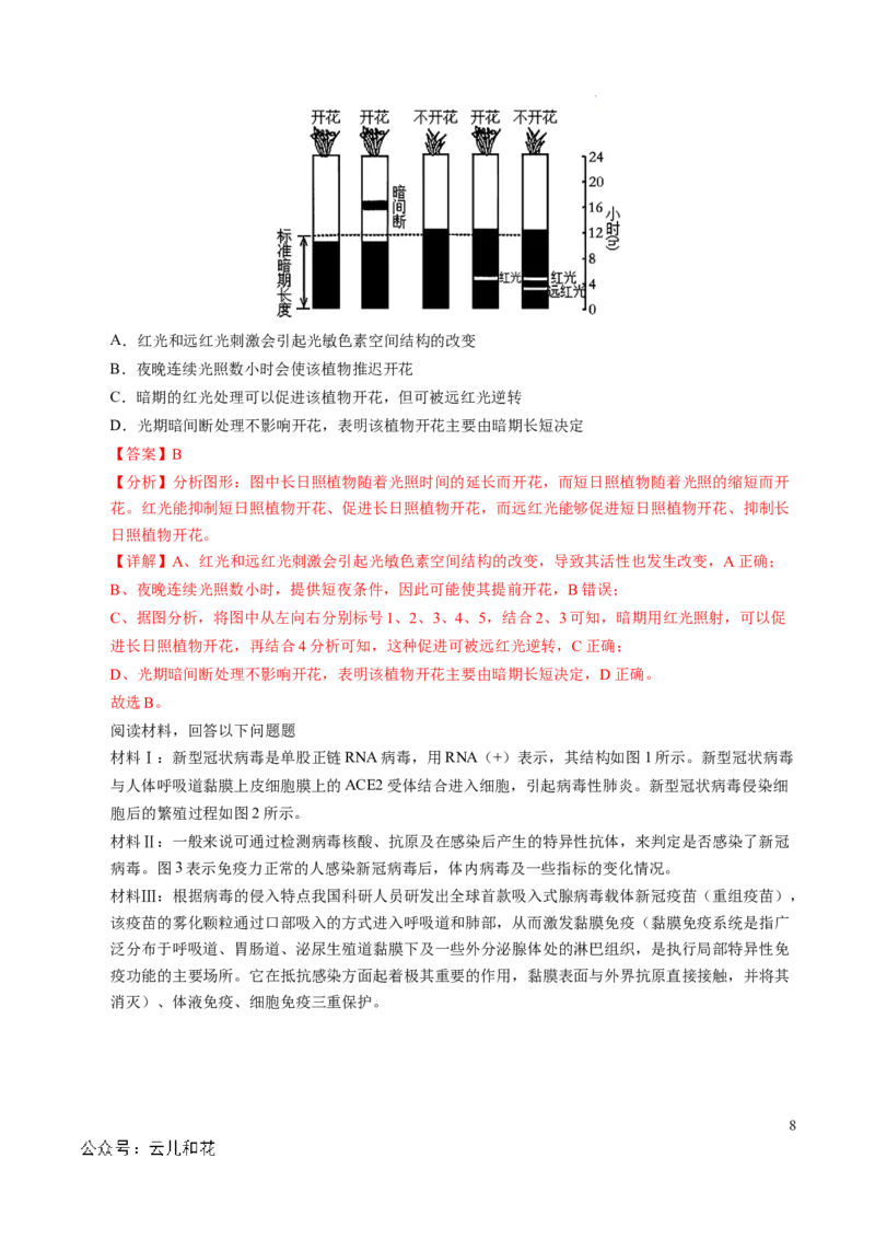 高二生物期中模拟卷（全解全析）（天津专用）(1)_1多考区联考_1021高二期中模拟卷（天津专用）黄金卷：2024-2025学年高二上学期期中模拟考试
