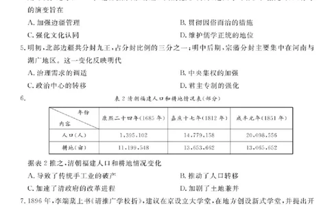 福建百校联考2025届高三5月押题考试-历史试卷（含答案）_2025年5月_250527福建百校联考2025届高三5月押题考试