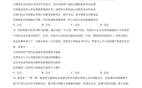 四川省乐山市第一中学校高2022级高三二模测试政治_2025年3月_250316四川省乐山市第一中学校高2022级高三二模测试（全科）_四川省乐山市第一中学校高2022级高三二模测试政治