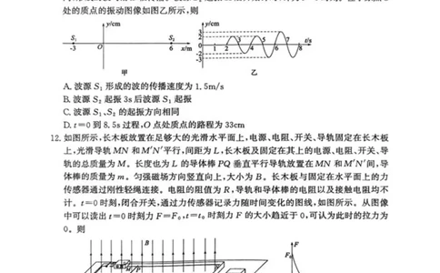山东省滨州市2025届高三下学期第二次模拟考试物理_2025年5月_250514山东省滨州市2025届高三下学期第二次模拟考试（滨州二模）（全科）
