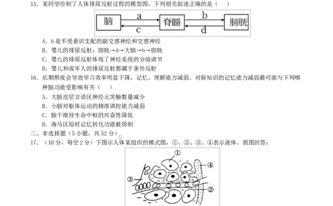 高二生物上学期第一次月考（陕晋青宁专用）（考试版）_1多考区联考试卷_2510142025-2026学年高二生物上学期第一次月考试题
