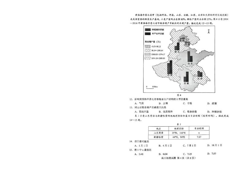 山东省菏泽市2025年高三二模考试地理_2025年5月_250511山东省菏泽市2025年高三二模考试（菏泽二模）（全科）