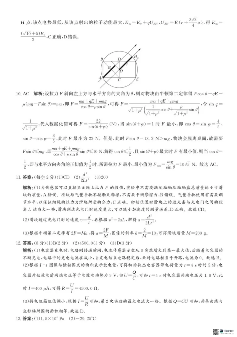 河北省2024-2025高三省级联测考试物理+答案_2025年2月_250227河北省2024-2025高三省级联测考试（冲刺卷I）（全科）