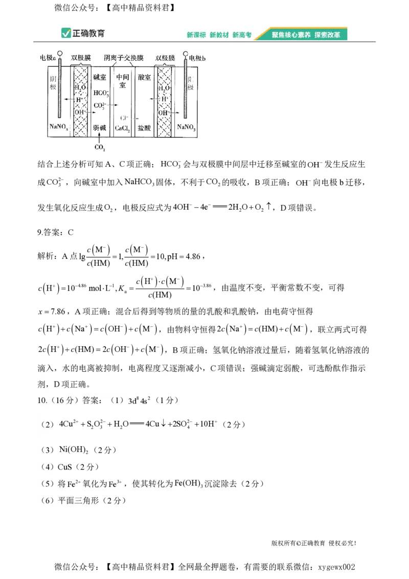 2024届明日之星高考化学精英模拟卷福建版_2024高考押题卷_72024正确教育全系列_2024明日之星全系列_（新高考）2024《明日之星&middot;高考精英模拟卷》（九科全）各一套