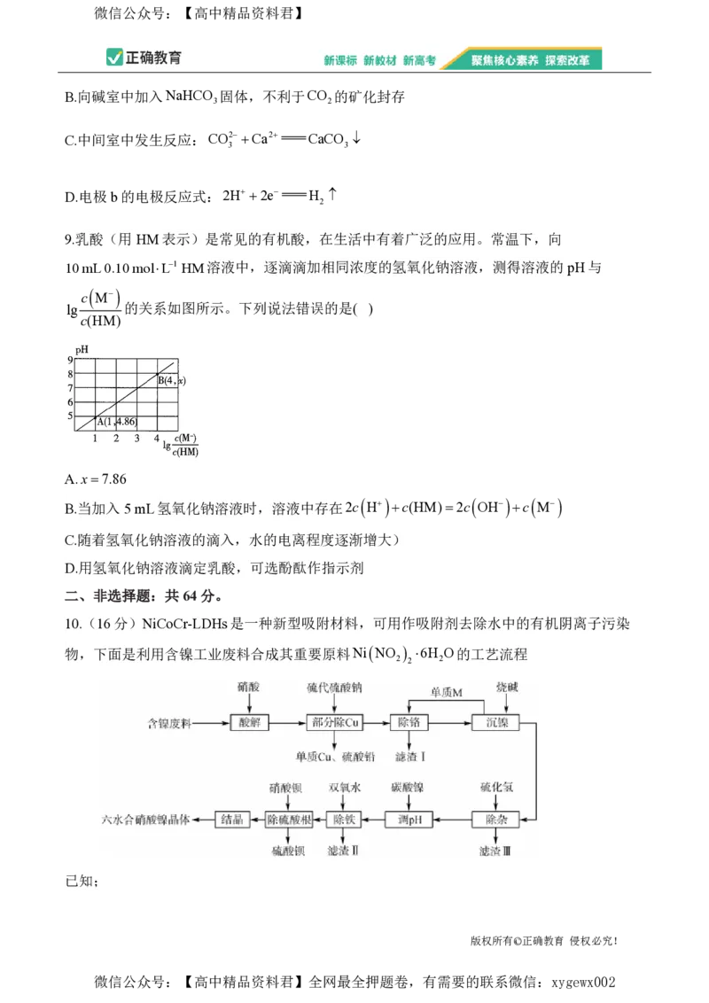 2024届明日之星高考化学精英模拟卷福建版_2024高考押题卷_72024正确教育全系列_2024明日之星全系列_（新高考）2024《明日之星&middot;高考精英模拟卷》（九科全）各一套