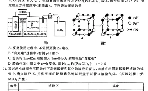 山东省济宁市2025年高考模拟考试化学_2025年5月_250525山东省济宁市2025年高考模拟考试（济宁三模）（全科）