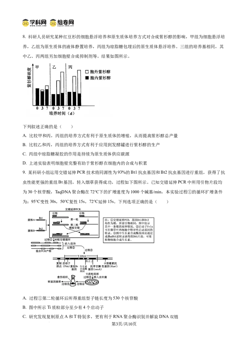 树德中学2025-2026学年高三上学期10月月考+生物_2025年10月_251017四川省成都市树德中学2025-2026学年高三上学期10月月考