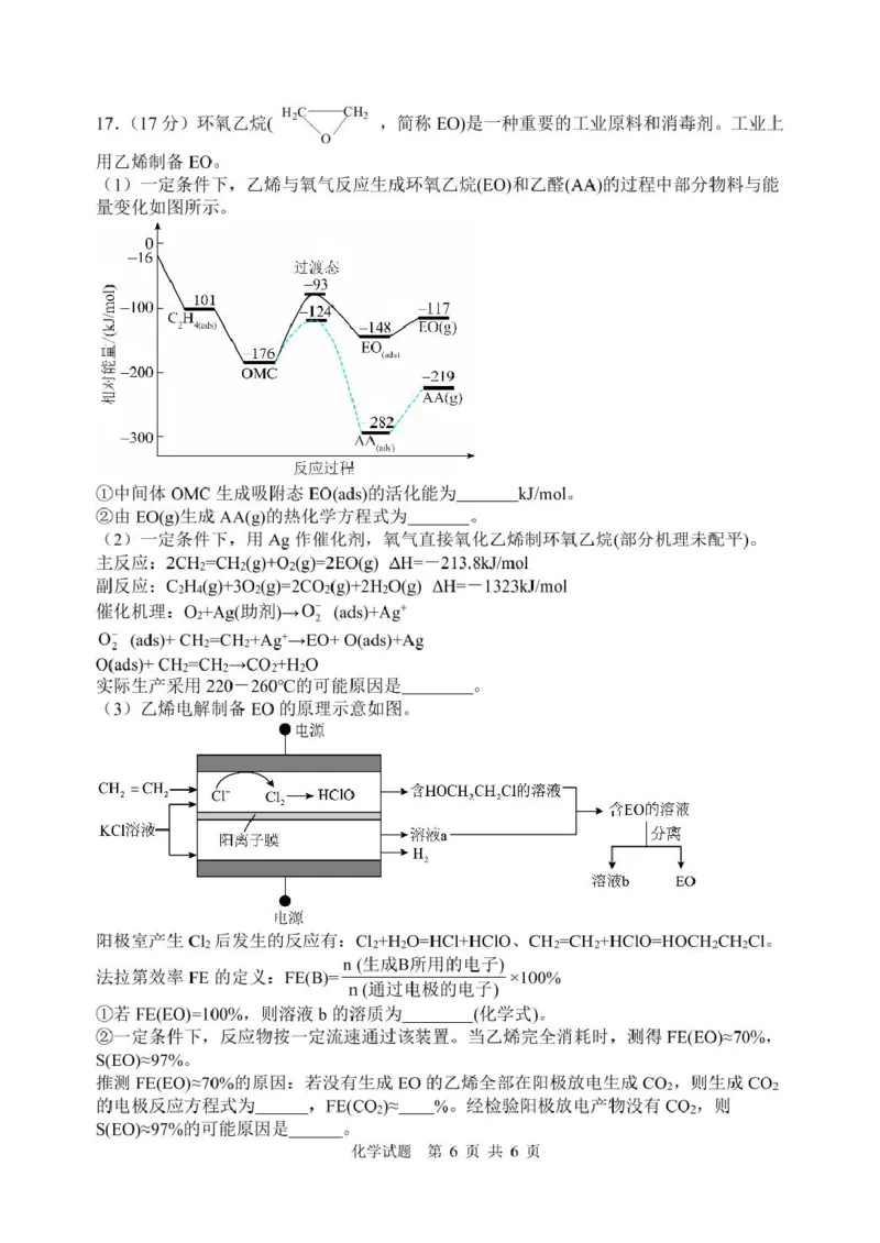 江苏苏州中学、海门中学、淮阴中学、姜堰中学2025届高三下学期期初模拟测试化学试题_2025年2月_250205江苏苏州中学、海门中学、淮阴中学、姜堰中学2025届高三下学期期初模拟测试