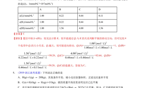 专题54化学平衡的建立与移动（B）（解析卷）_近10年高考真题汇编（必刷）_十年（2014-2024）高考化学真题分项汇编（全国通用）_十年（2014-2023）高考化学真题分项汇编（全国通用）