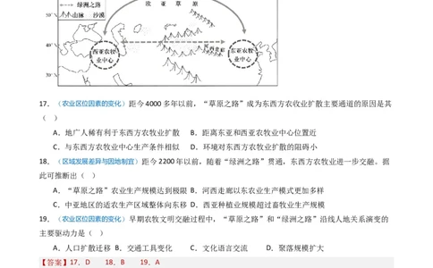 专题10农业-学易金卷：2023年高考真题和模拟题地理分项汇编（解析卷）_近10年高考真题汇编（必刷）_十年（2014-2024）高考地理真题分项汇编（全国通用）
