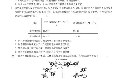 高二生物期中模拟卷03测试范围：人教版2019选必1全册（考试版A4）（新高考通用）(1)_1多考区联考_1014高二期中模拟卷（新高考通用）黄金卷：2024-2025学年高二上学期期中模拟考试
