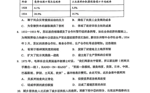 福建省厦门市第一中学2024-2025学年高三下学期第一次质检模拟历史试题（含答案）_2025年2月_250227福建省厦门市第一中学2024-2025学年高三下学期第一次质检模拟