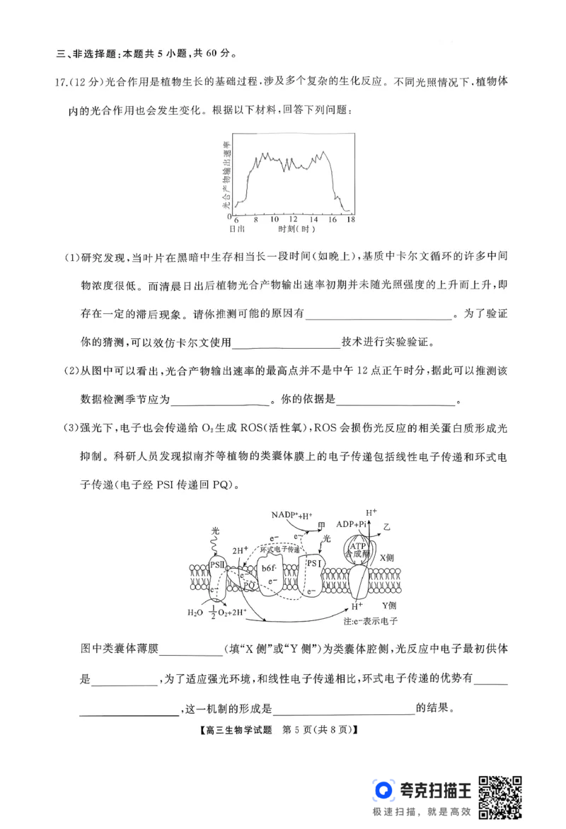 浏阳市2026届高三11月质量检测生物试卷_2025年11月_251120湖南天壹名校联盟长望浏宁四县市2026届高三11月期中质量检测联考