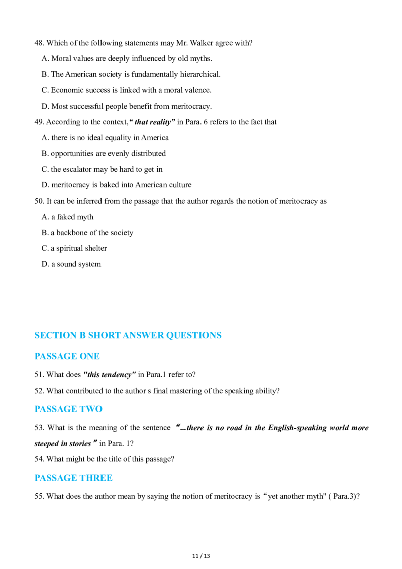 03-XH2024专四预测第3套试题_2025专四专八真题及备考资料_2025专四备考资料_022025专四预测押题卷13+5套_2024年专四预测押题卷13套（附听力及答案解析）_2024年专四预测卷5套