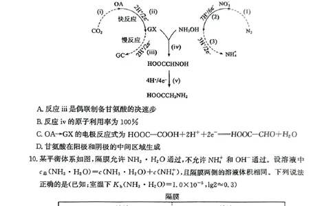 山东省滨州市2025届高三下学期第二次模拟考试化学_2025年5月_250514山东省滨州市2025届高三下学期第二次模拟考试（滨州二模）（全科）