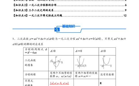 第5讲一元二次方程、不等式--2026年高考数学一轮复习基础梳理（解析版）_2025年8月_2508062026年高考数学一轮复习基础梳理：课件+学案（原卷版+解析版）