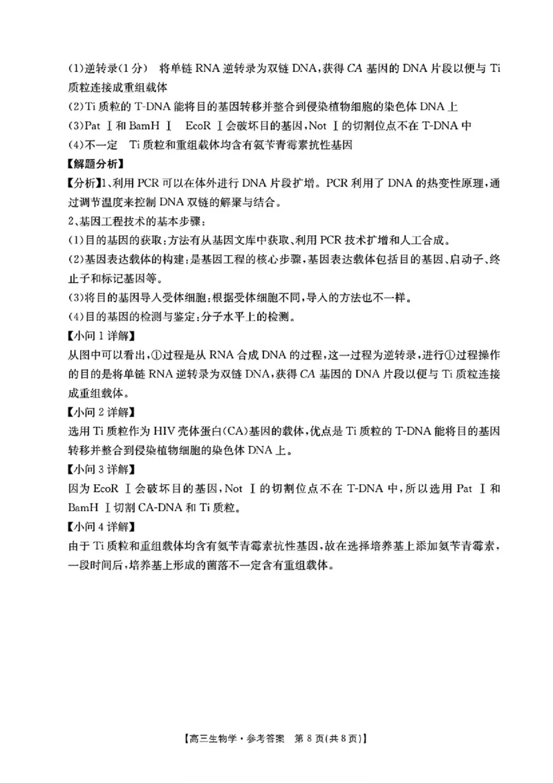 生物答案_2025年10月_12026年试卷教辅资源等多个文件_251024湖南2026届金太阳十月份高三年级阶段监测联合考试（全科）